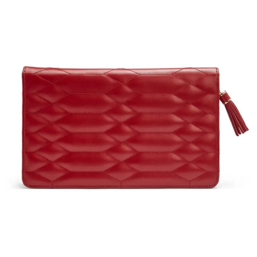 Wolf Caroline Jewelry Portfolio Travel Case - Red