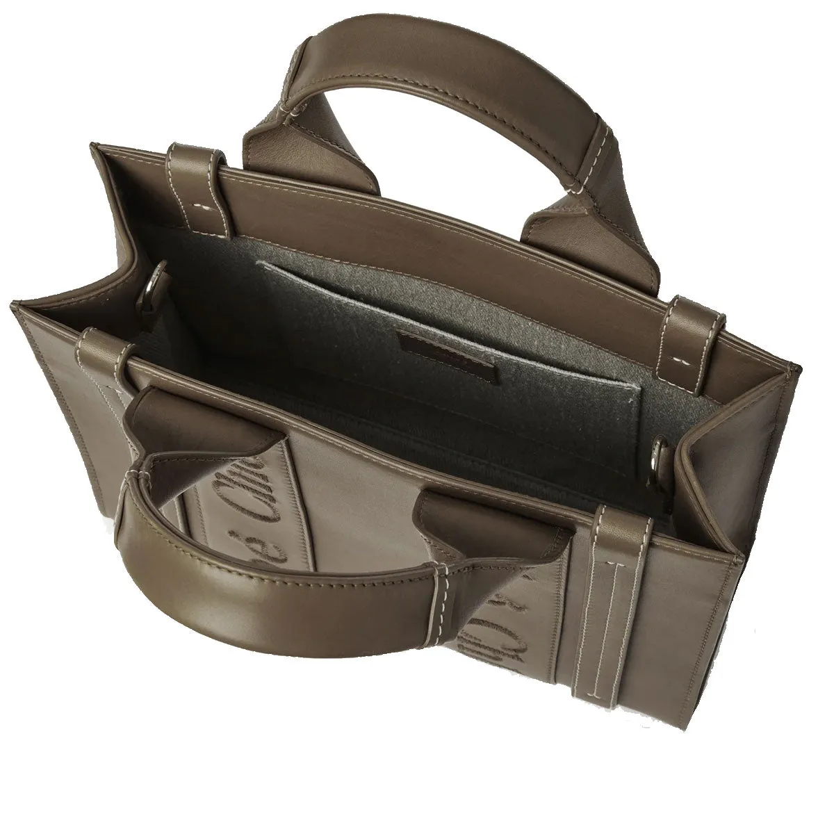 Woody Tote Small Leather, Army